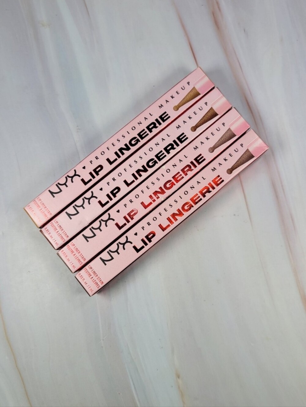 4 Piece NYX Lip Lingerie Lip Liner Stain Bundle BNIB